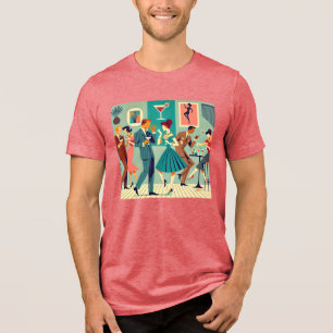 Mid Century Modern Party De Martini Dans Tri-Blend Shirt