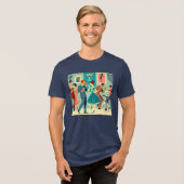 Mid Century Modern Party De Martini Dans Tri-Blend Shirt (Voorkant volledig)