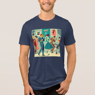 Mid Century Modern Party De Martini Dans Tri-Blend Shirt
