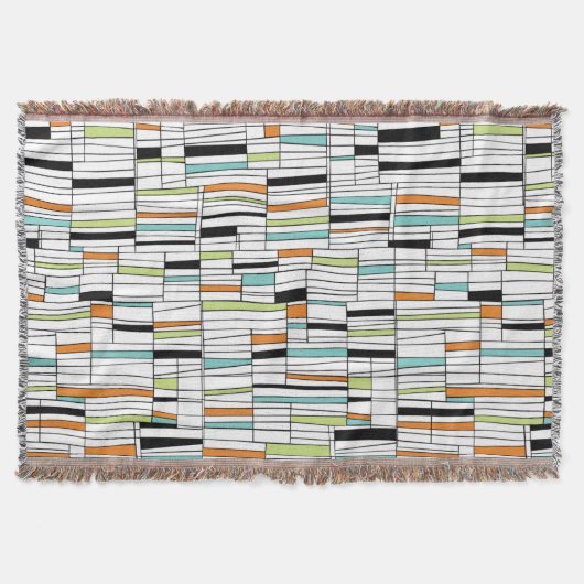 Mid Century Modern Patroon Deken (Voorkant)