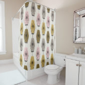 Mid Century Modern Patroon Douchegordijn (In situ)