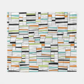 Mid Century Modern Patroon Fleece Deken (Voorkant (Horizontaal))