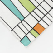 Mid Century Modern Patroon Fleece Deken (Hoek)