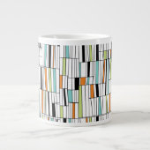 Mid Century Modern Patroon Grote Koffiekop (Voorkant)