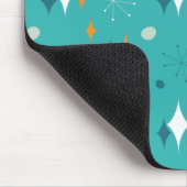 Mid Century Modern Patroon in Blauwgroen Muismat (Hoek)