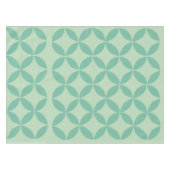 Mid Century Modern Patroon in Mint Green Art Tafelkleed (Voorkant (Horizontaal))