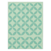 Mid Century Modern Patroon in Mint Green Art Tafelkleed (Voorkant)