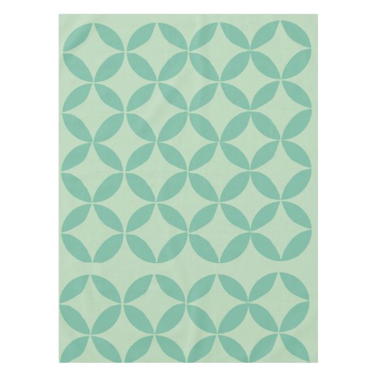 Mid Century Modern Patroon in Mint Green Art Tafelkleed (Voorkant)