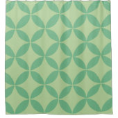 Mid Century Modern Patroon in Mint Green Douchegordijn (Voorkant)