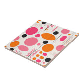 Mid Century Modern Patroon Kleurrijke Boheemse RET Tegeltje (Zijkant)