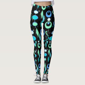 Mid Century Modern Patroon Leggings