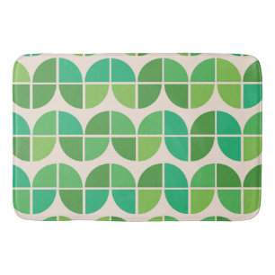 Mid Century Modern Patroon met geometrisch groen Badmat