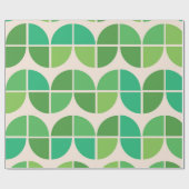 Mid Century Modern Patroon met geometrisch groen Cadeaupapier (Vlak)
