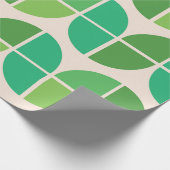 Mid Century Modern Patroon met geometrisch groen Cadeaupapier (Hoek)