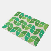 Mid Century Modern Patroon met geometrisch groen Deurmat (Schuin)