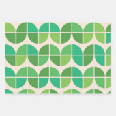Mid Century Modern Patroon met geometrisch groen Inpakpapier Vel (Voorkant 2)