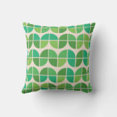 Mid Century Modern Patroon met geometrisch groen Kussen (Achterkant)