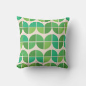 Mid Century Modern Patroon met geometrisch groen Kussen (Voorkant)