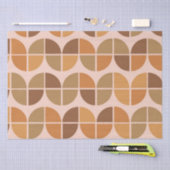 Mid Century Modern Patroon met geometrisch oranje Tissuepapier (Craft)