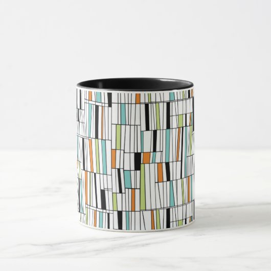 Mid Century Modern Patroon Mok (Midden)