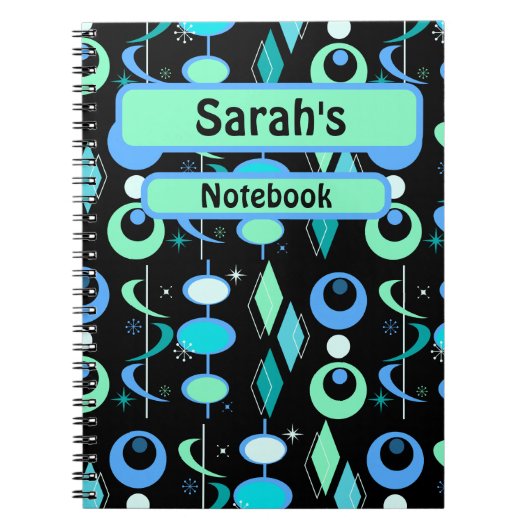 Mid Century Modern Patroon Notitieboek (Voorkant)