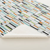 Mid Century Modern Patroon Sherpa Deken (3/4)