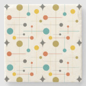 Mid Century Modern Patroon Stenen Onderzetter (Voorkant)