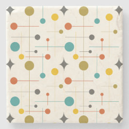 Mid Century Modern Patroon Stenen Onderzetter