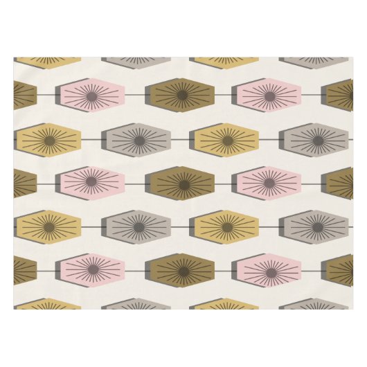 Mid Century Modern Patroon Tafelkleed (Voorkant (Horizontaal))