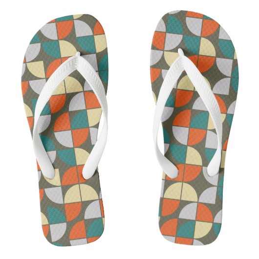 MID-CENTURY MODERN-patroon Teenslippers (Voetbed)