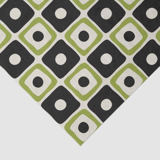 Mid Century Modern Patroon Tissuepapier (Detail)