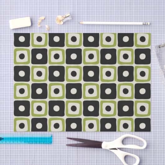 Mid Century Modern Patroon Tissuepapier (Craft)