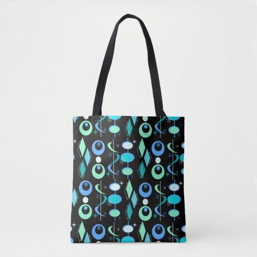 Mid Century Modern Patroon Tote Bag (Voorkant)