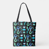 Mid Century Modern Patroon Tote Bag (Achterkant)