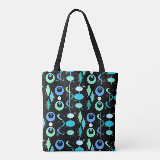 Mid Century Modern Patroon Tote Bag (Achterkant)