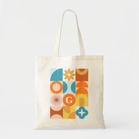 Mid Century Modern Patroon Tote Bag (Voorkant)