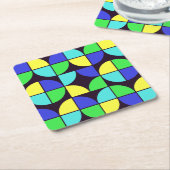 MID CENTURY MODERN Patroonvierkant papieren Onderz Kartonnen Onderzetters (Schuin)