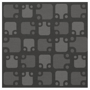 Mid Century Modern Pattern Black Stof