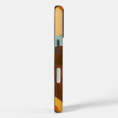 Mid-Century Modern Pattern Blauwgroen Sinaasappel Case-Mate iPhone Case (Achterkant / Rechts)