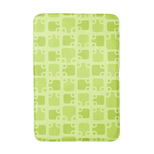 Mid Century Modern Pattern Chartreuse Badmat (Voorkant Verticaal)