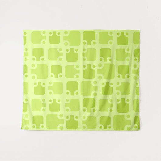 Mid Century Modern Pattern Chartreuse Wandkleed (Voorkant (horizontaal))