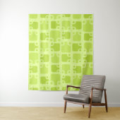 Mid Century Modern Pattern Chartreuse Wandkleed (In situ)