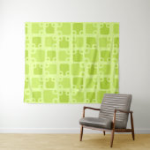 Mid Century Modern Pattern Chartreuse Wandkleed (In Situ (horizontaal))