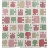 Mid Century Modern Pattern Christmas Douchegordijn (Voorkant)