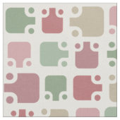 Mid Century Modern Pattern Christmas Stof (Close Up)