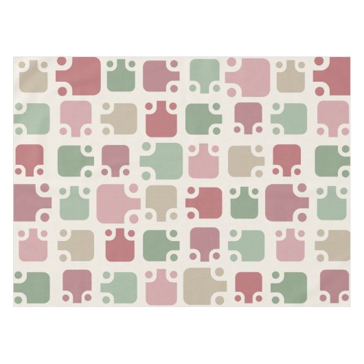 Mid Century Modern Pattern Christmas Tafelkleed (Voorkant (Horizontaal))