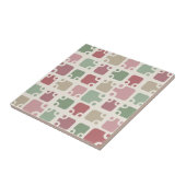 Mid Century Modern Pattern Christmas Tegeltje (Zijkant)