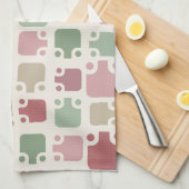Mid Century Modern Pattern Christmas Theedoek (Quarter Fold)