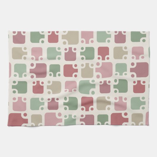 Mid Century Modern Pattern Christmas Theedoek (Horizontaal)