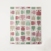 Mid Century Modern Pattern Christmas Wandkleed (Voorkant)